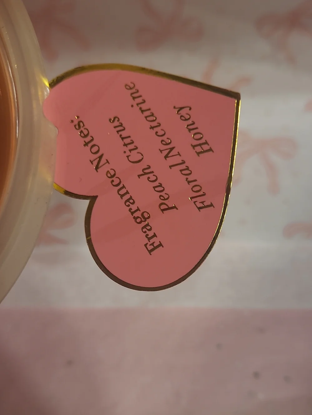 Juicy Couture Sparkling Peach Textured Pink-Orange Glass Candle Jar